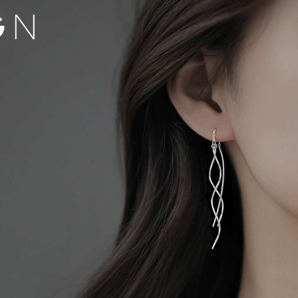 Silver earring threader